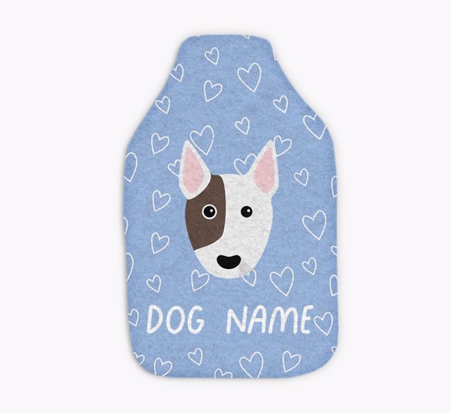 Heart Pattern: Personalized {breedFullName} Hot Water Bottle